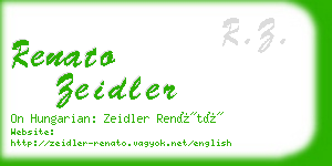 renato zeidler business card